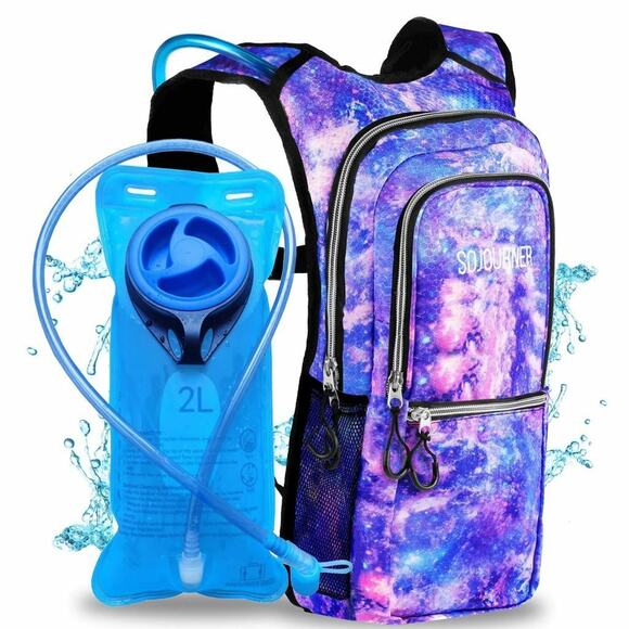 NEW Sojourner Hydration Pack Backpack Galaxy with 2L Water Bladder - Picture 1 of 8